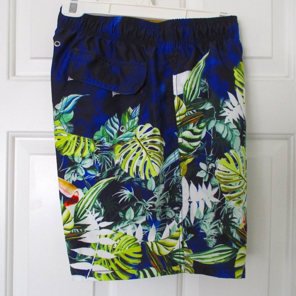 Bugatchi Uomo Mens Blue Fully Lined Swim Trunk NWOT - Size 32W-36W or Large